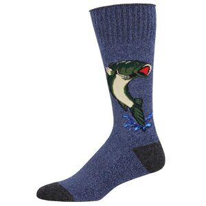 Socksmith – Big Mouth Bass - Recycled Cotton Blend Sock - Large